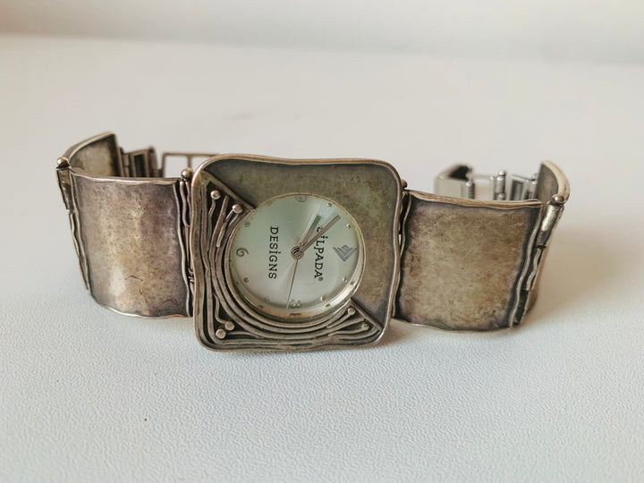 Silpada Designs Vintage 925 Sterling Silver Israel Link Watch