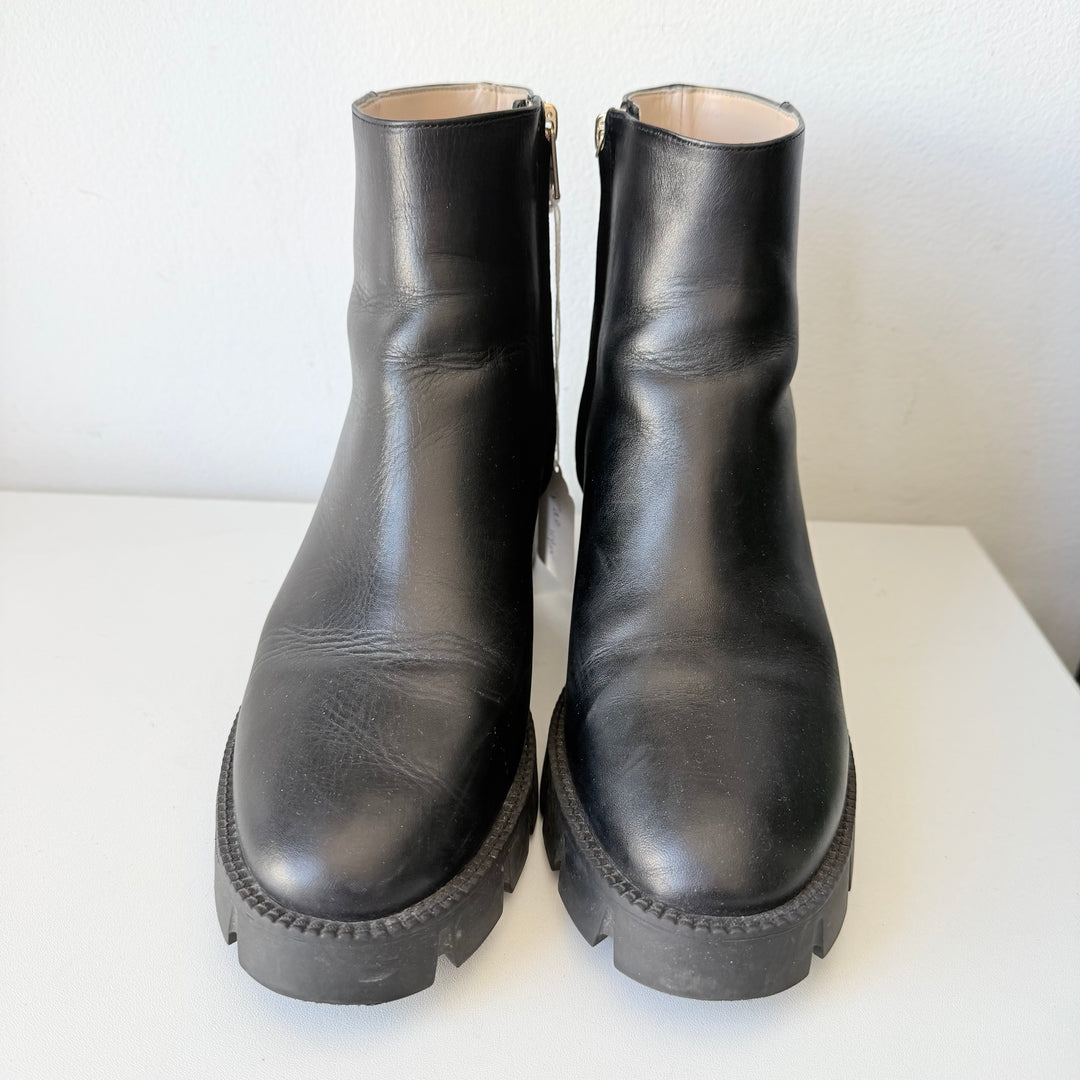 Coach Chrissy Black Smooth Leather Boots Size 9