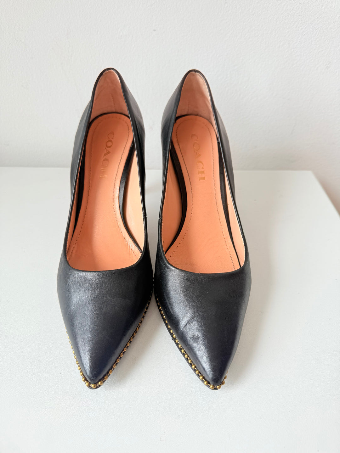 Coach Waverly Pump In Black Leather Size 8