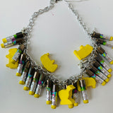 Susan Lowenberg Yellow Upcycled Handmade Pencil Necklace “Sharpen up Buttercup”