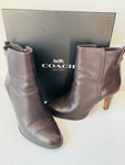 Coach Jemma Soft Calf Booties in Chestnut Size 9 Women’s