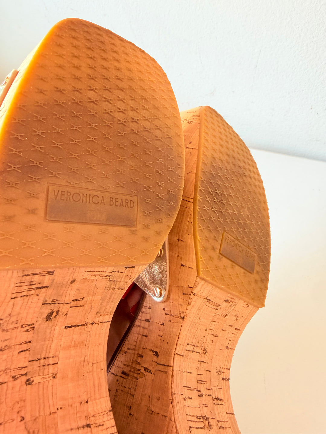 Veronica Beard Gold Mettalic Dallas Platform Slides Size 10