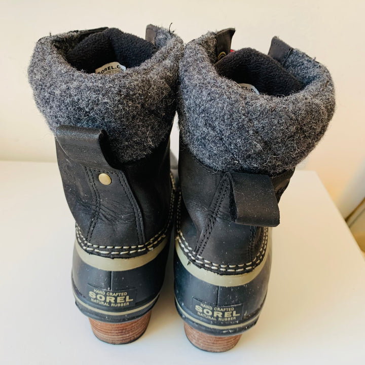 Sorel Women’s Slimpack II Lace Boots in Black Kettle Size 8.5
