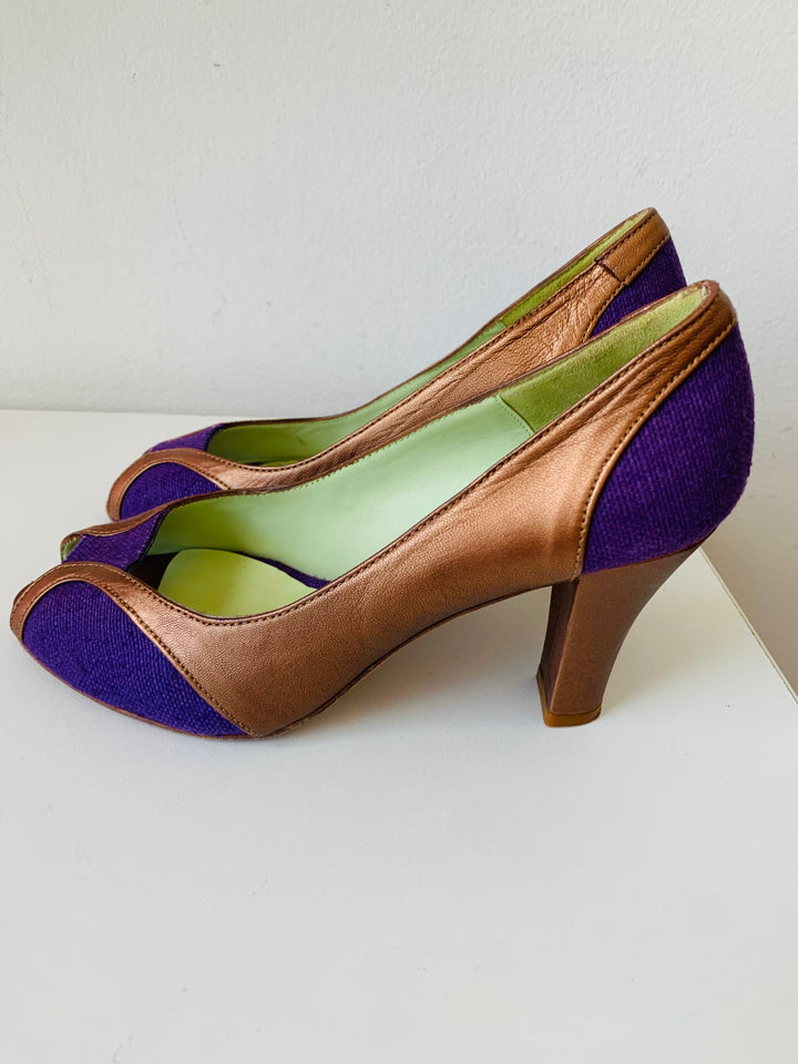 Coclico Selena Violette Peep Toe Pumps Size 37.5