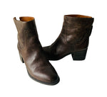 Franco Sarto Brown Distressed Leather Boots Size 10