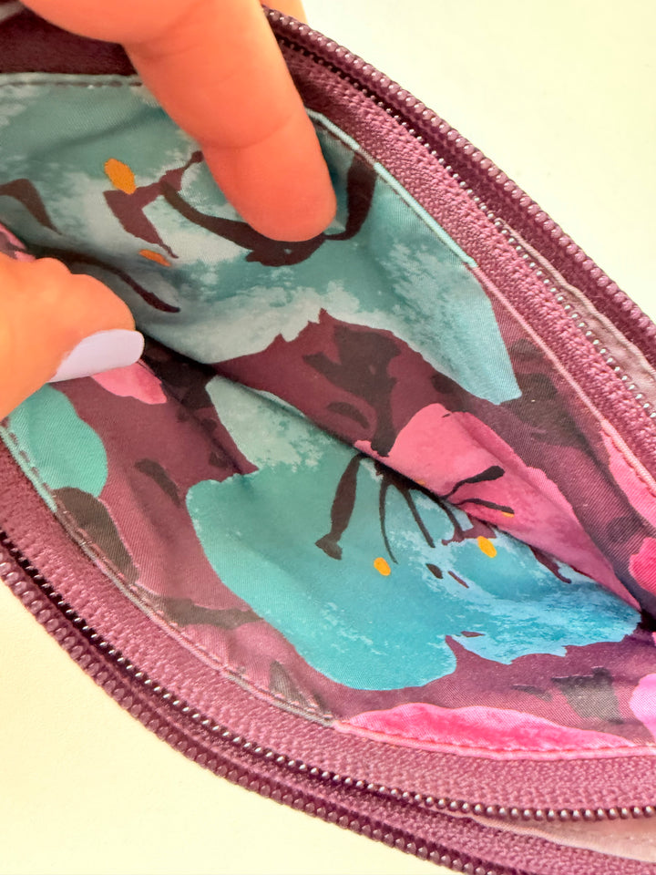 Tumi Voyager Dual Zip Floral Wristlet