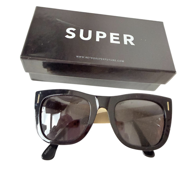 Retro Superfuture Ciccio Francis Black Sunglasses