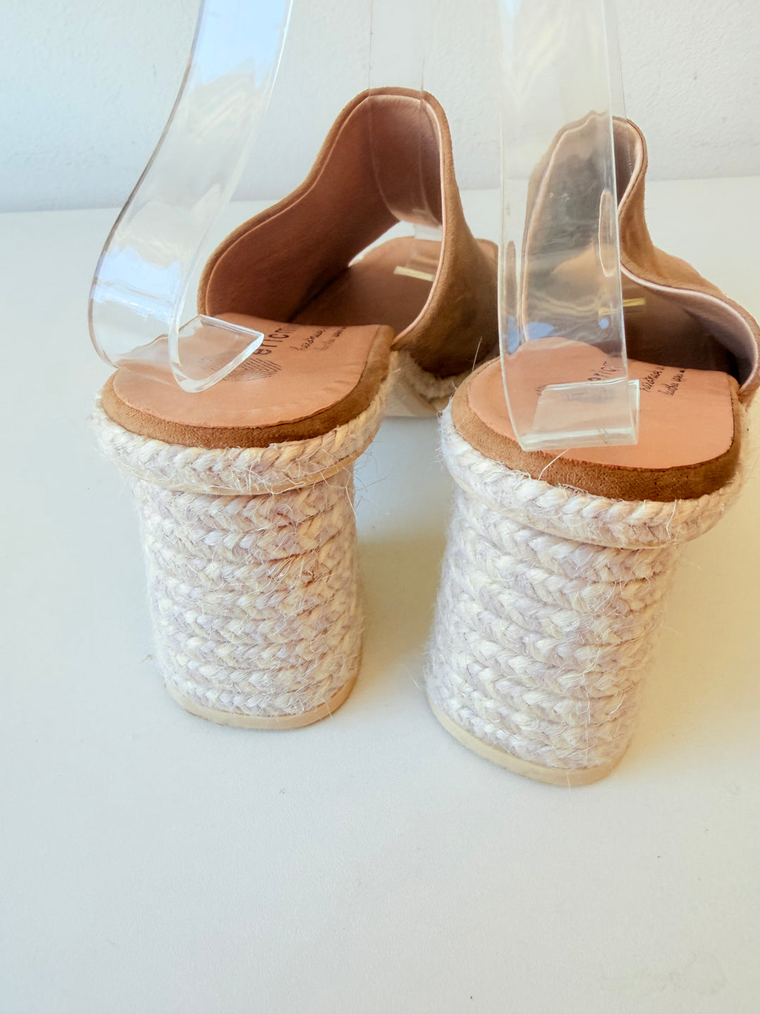 Eric Michael Brown Suede Jute Mules Size 38