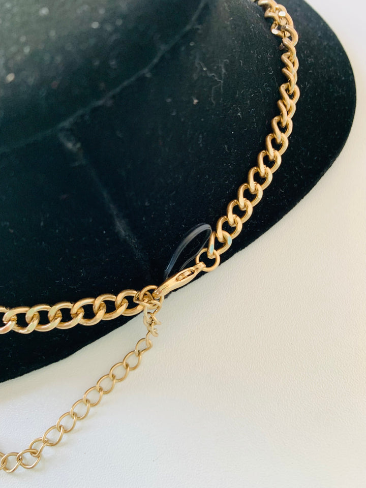 Green and Gold Bibb Statement Necklace