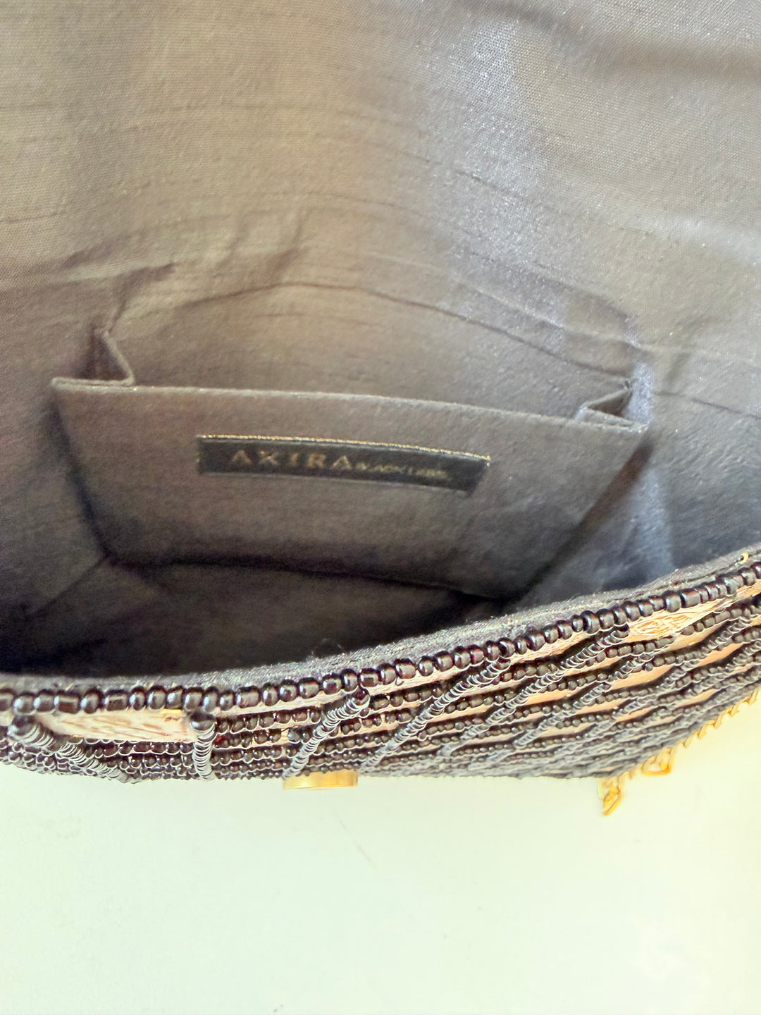 Akira Rhinestone And Metal Handbag