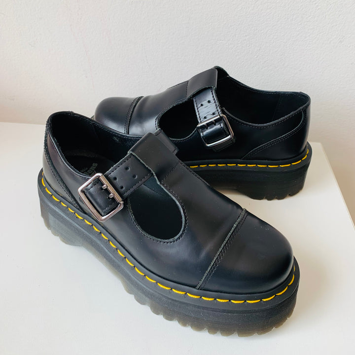 Doc Martens Bethan Black Polishes Smooth Mary Jane Size 6 Women’s