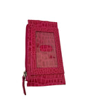 Faux Crocodile Hot Pink Credit Card ID Holder