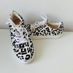 TopShop Black and White Platform Leopard Sneaker Low Top Size 6.5 NWT