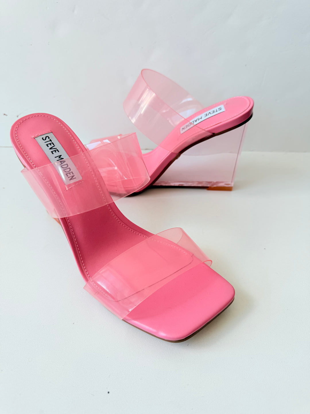 Steve Madden Isa Women’s Double Banded Slip On Wedge Sandals Size 7.5