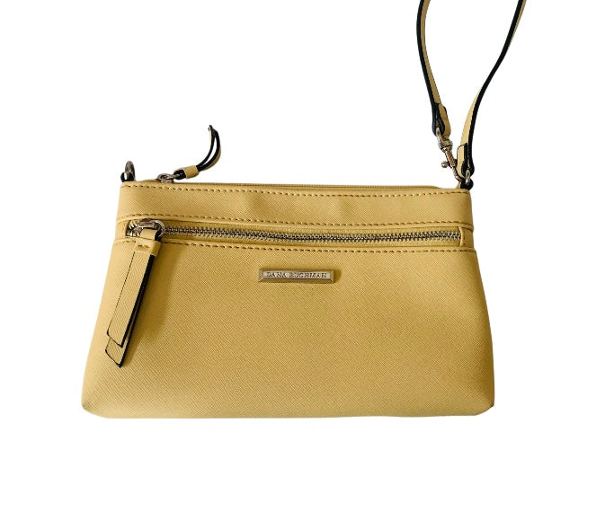 Dana Buchman Yellow Saffiano Leather Wristlet