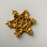 Vintage Anne Klein Six Pointed Star Gold Tone Brooch