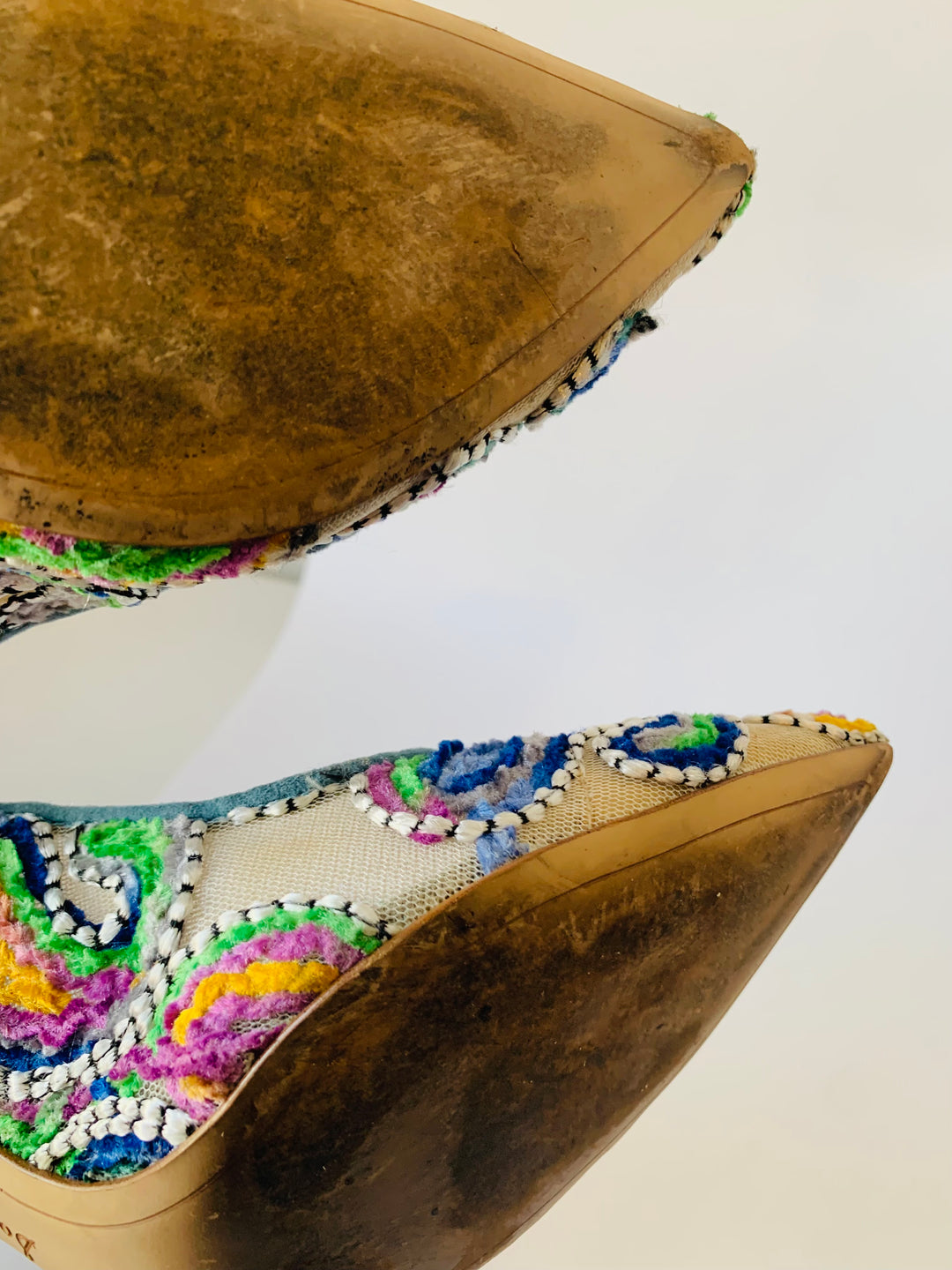 Sam Edelman Fancy Fabric Embroidered Pumps Size 8.5