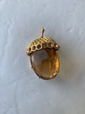 Acorn Brooch in Gold Tone