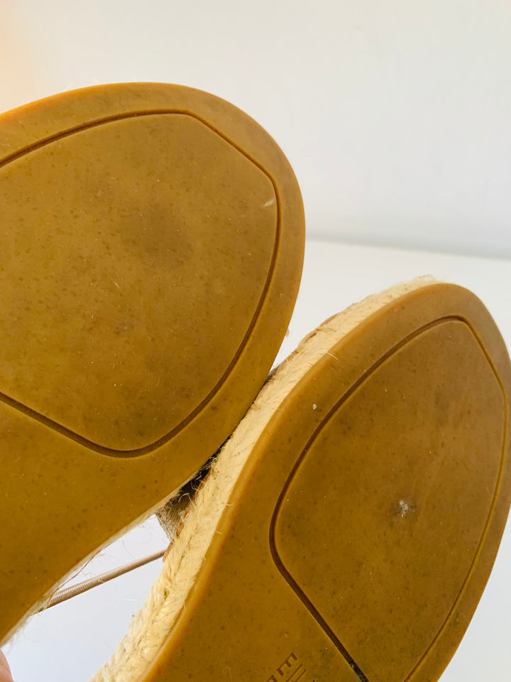 Eileen Fisher Gold Metallic Espadrilles Women’s Size 7.5