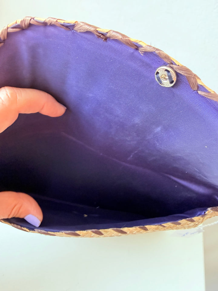 Vintage Straw/Rattan Clutch Handbag