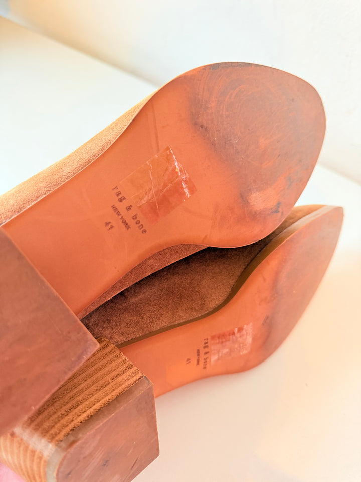 Rag & Bone Rover Boots In Camel Suede Size 41