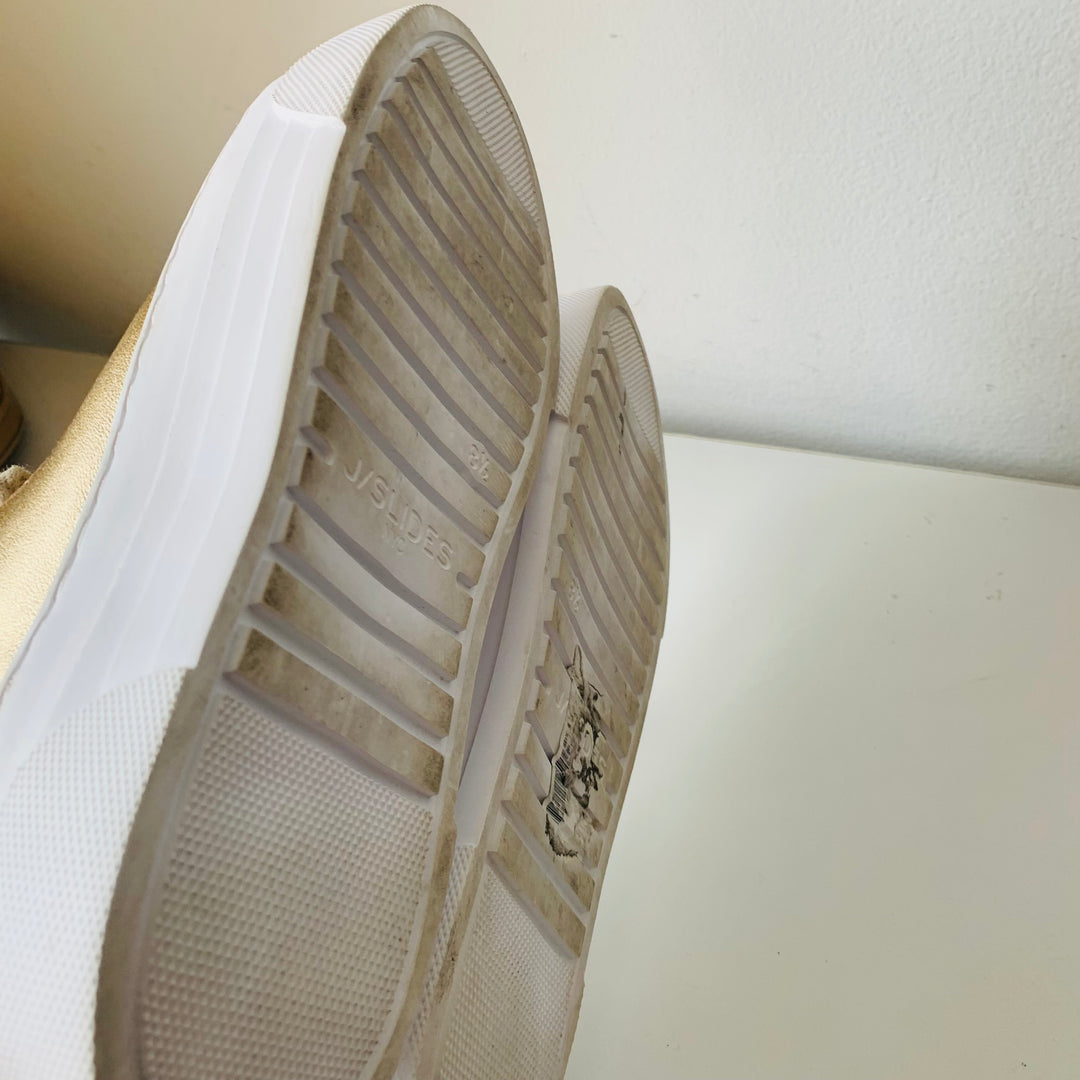 J/Slides Gold Metallic Sneaker Size 8.5