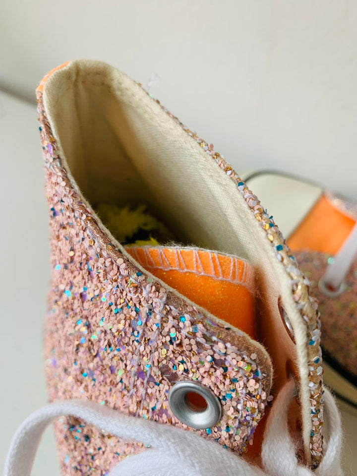 Converse Chuck 70 High JW a Anderson Glitter Nasturium Sneaker Size 6.5 Women’s New Never Worn