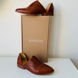 Nisolo Emma d’Orsay Oxford Flat In Brandy Leather Size 7.5