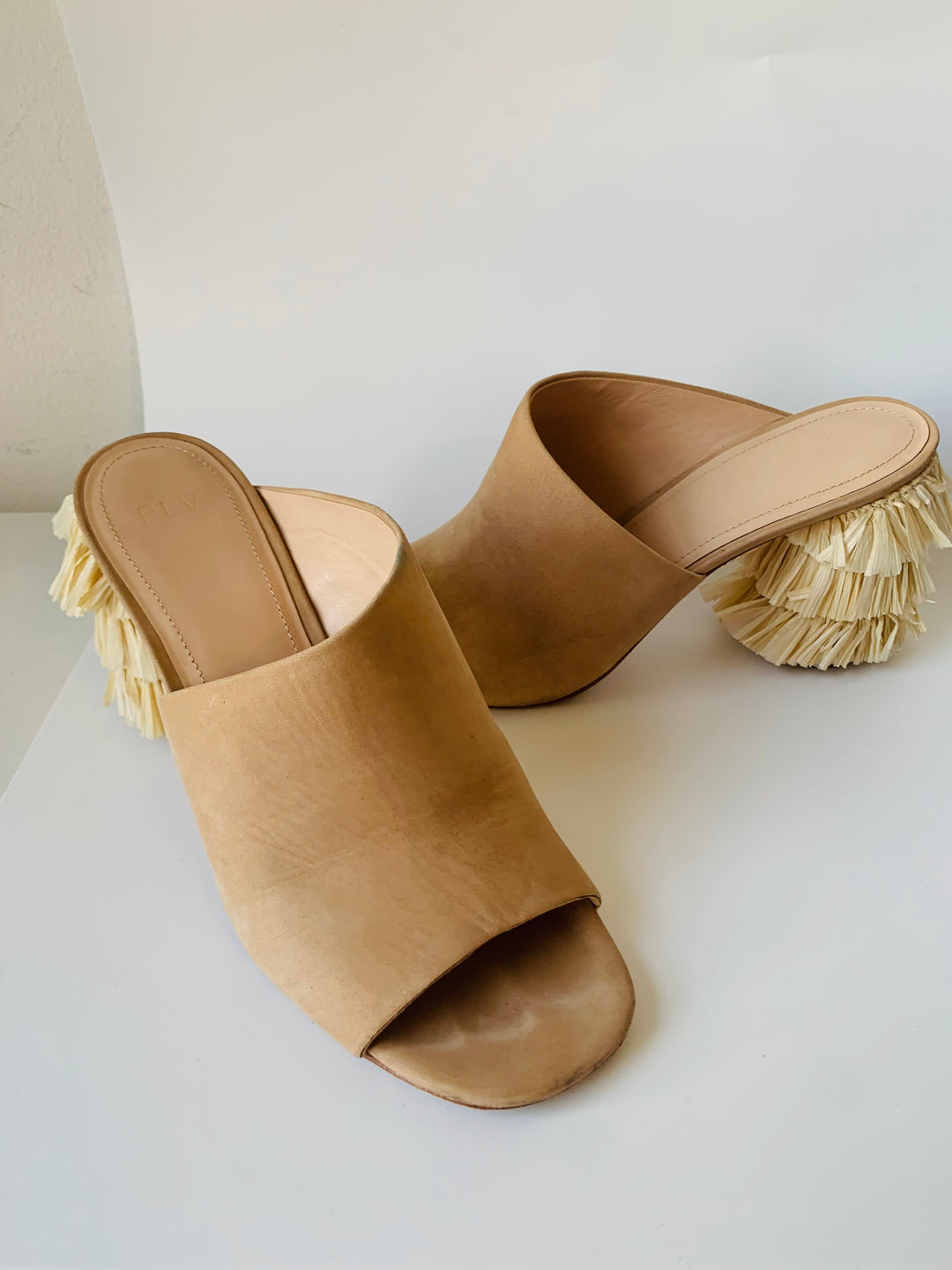 Pour la Victoire Suede Peep Toe Fringe Heels Size 8