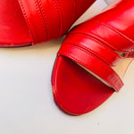 Kendell Miles Xposed Red Leather Booties Size 37