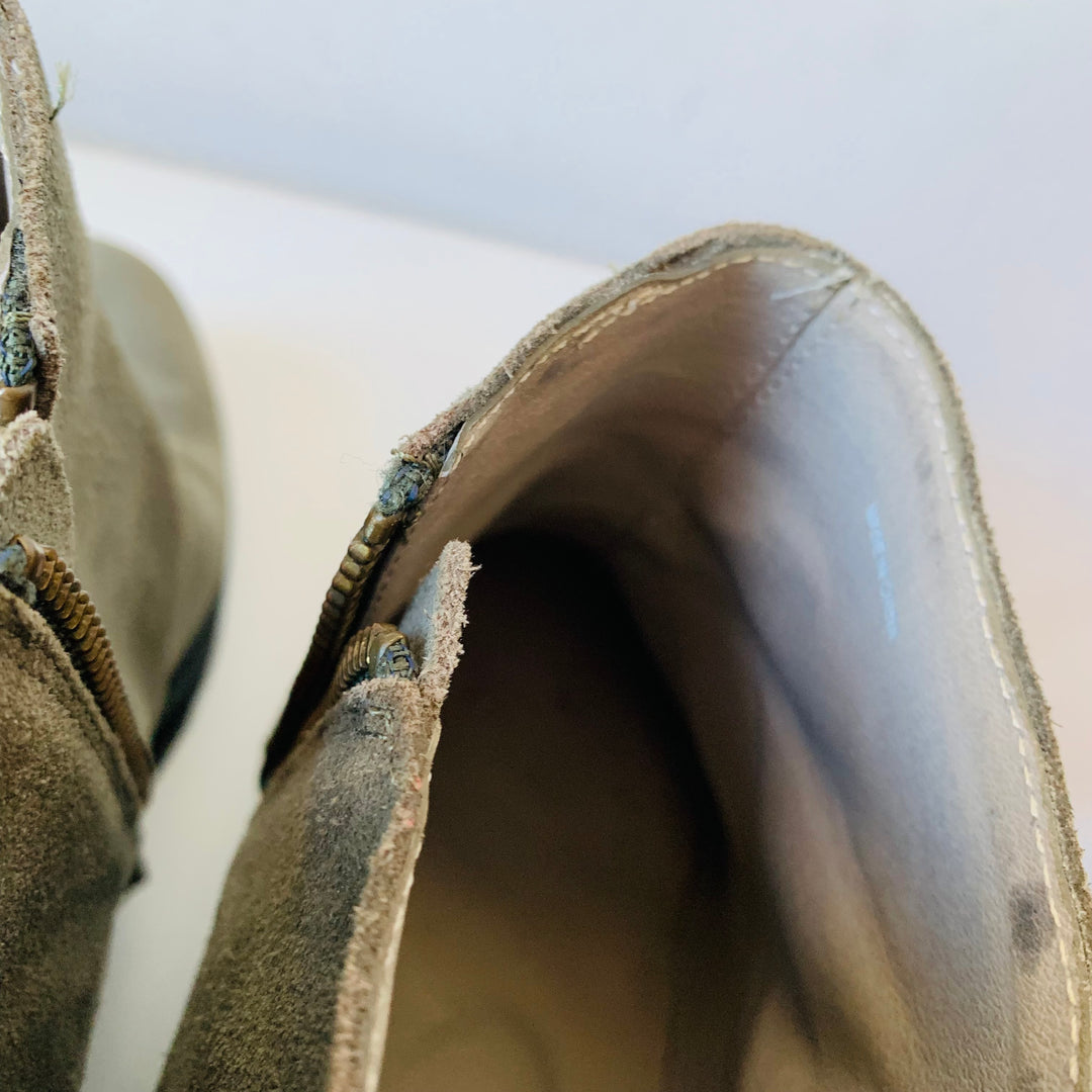 Eileen Fisher Grey Suede Tinker Wedge Bootie Size 9.5