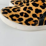 Kate Spade Lilly Ruffle Trim Leopard Print Cheetah Slip On Loafer Sneakers Size 6.5