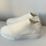 J/Slides NYC White Daphnie Slip On Platform Sneaker Size 6.5