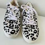 TopShop Black and White Platform Leopard Sneaker Low Top Size 6.5 NWT