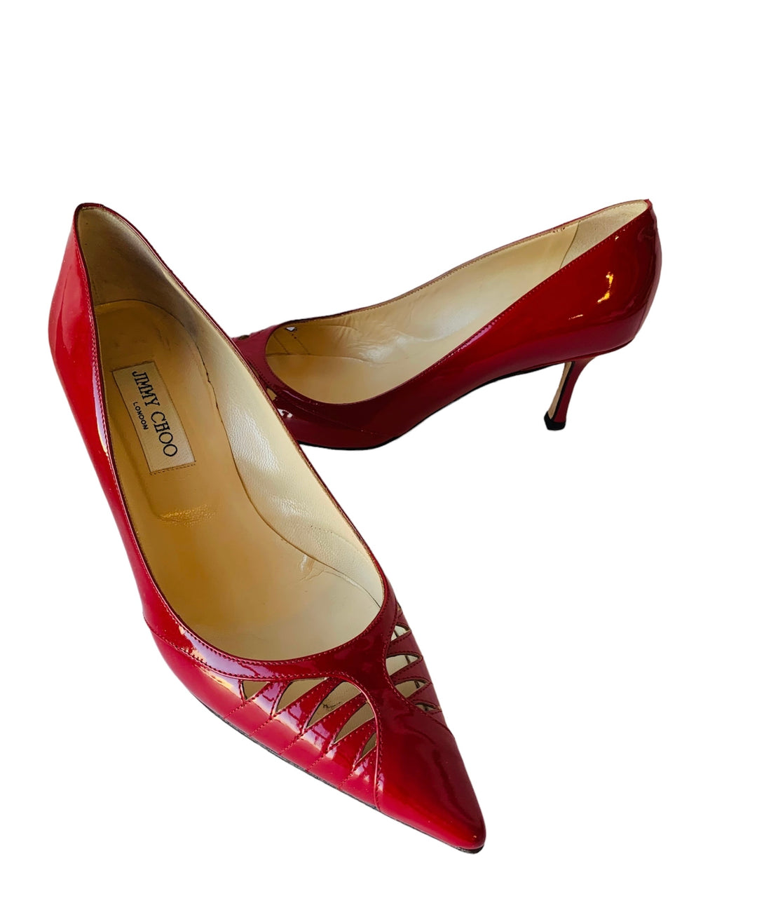 Jimmy Choo Red Patent Leather Pumps Size 40 1/2