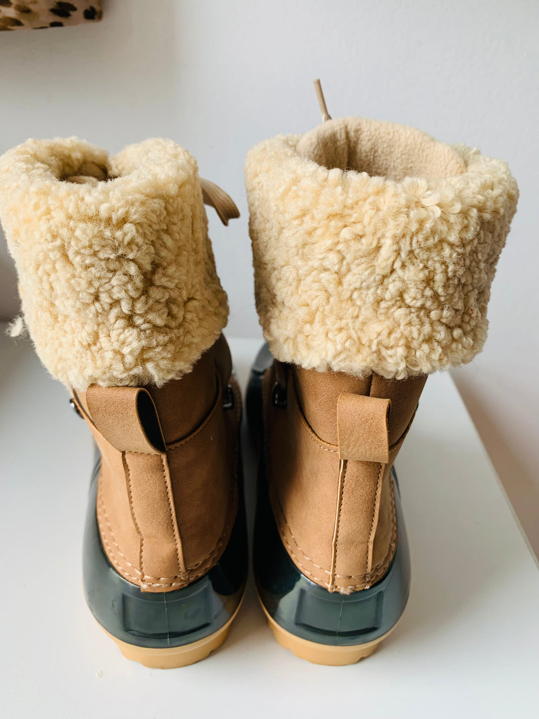 Dolce Vita Rubber & Faux Fur Boots Size 10