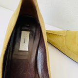 Barney’s New York Co-Op Daisy Light Green Suede Linden Kitten Heel Pumps Size 36.5 (6.5 US)