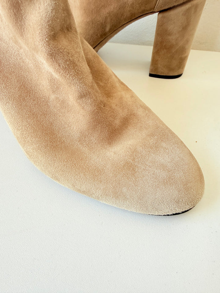 Via Spiga Nadia Suede Tan/Taupe Ankle Booties Size 9 Medium