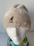 Kangol Skull Pull Down Hat in Cream Angora Blend
