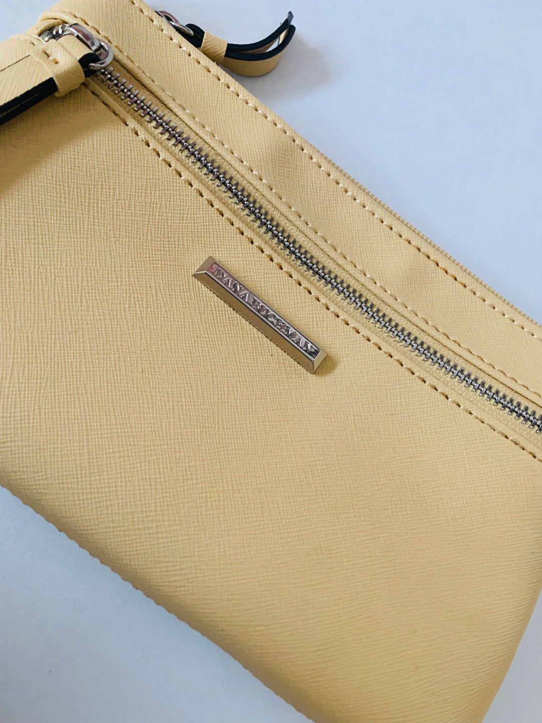 Dana Buchman Yellow Saffiano Leather Wristlet