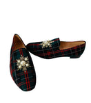 J. Crew Jamie Tartan Plaid Pearl Embellished Women’s Loafer Size 10