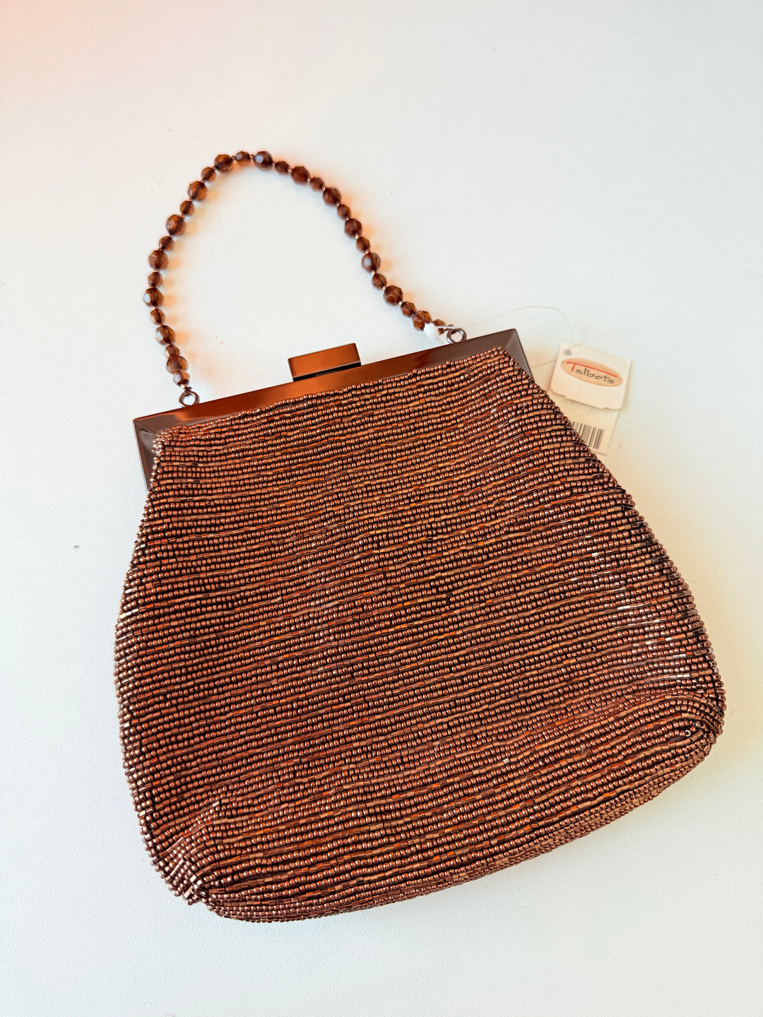 Talbots NWT Bronze Beaded Evening Bag