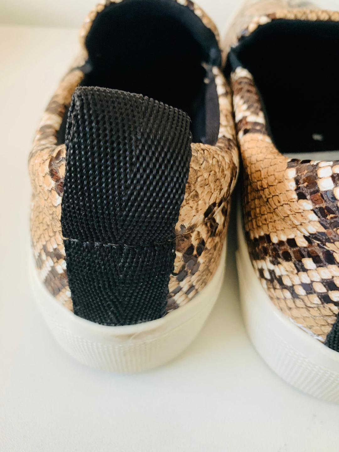 Zara Snakeskin Slip On Sneakers Size 38