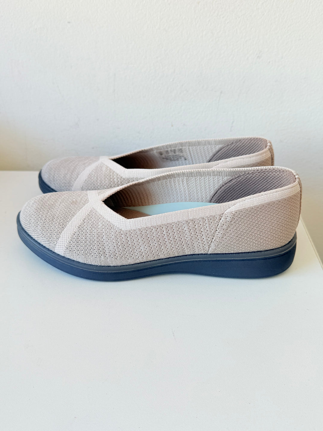 Lifestride Air Step Simply Taupe Slip On Shoes Size 6 Wide New