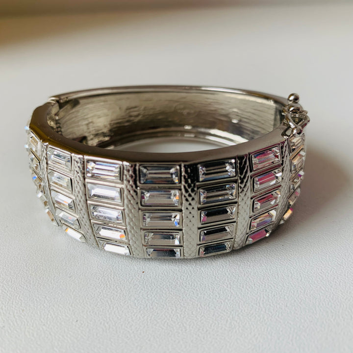 Lia Sophia Hinged Cuff With Rhinestones