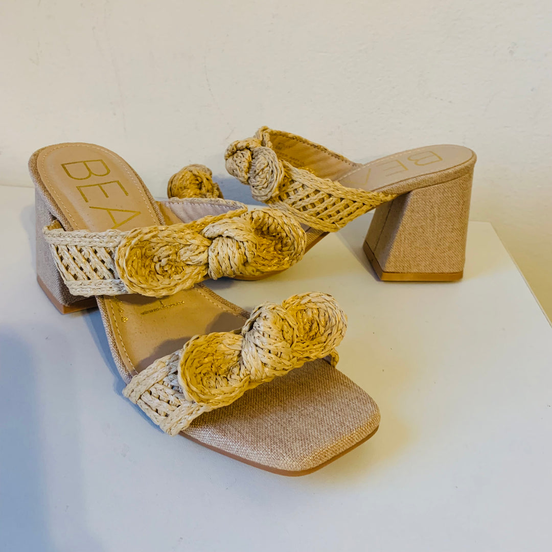 Beach by Matisse CoCo Folly Natural Heeled Sandal Size 8 New in Box