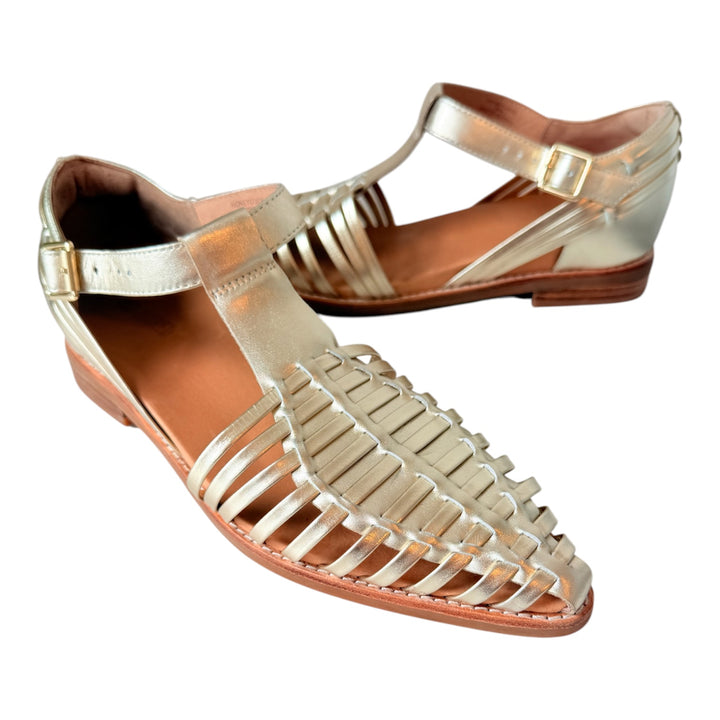 Bared Honeyguide Gold Mettalic Leather Size 40