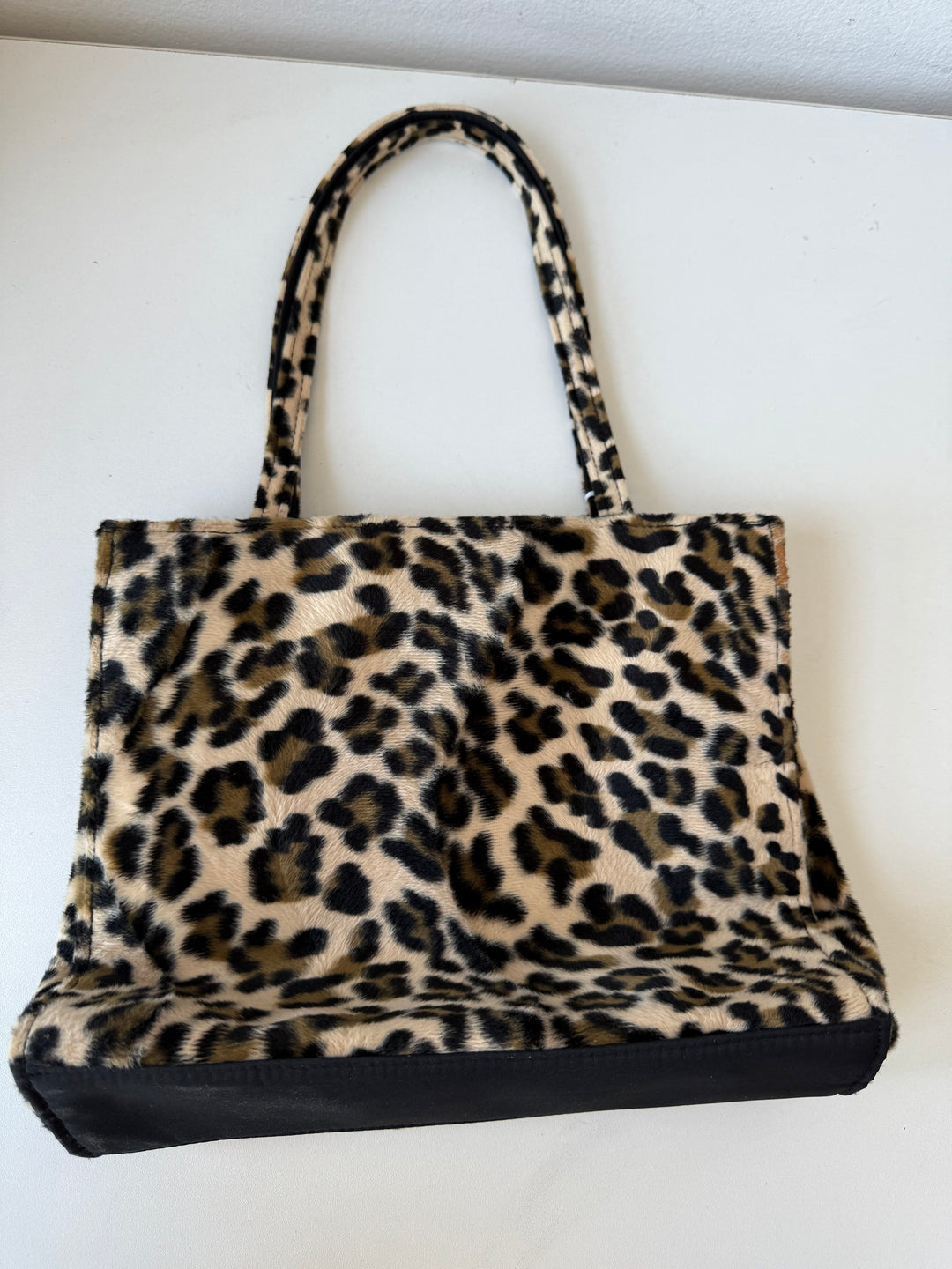 Cheetah Print Faux Fur Handbag