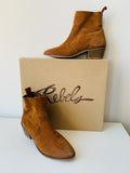 Rebels Mara Suede Bootie In Bronze Size 7.5