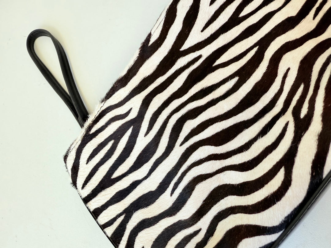 White House Black Market Zebra Clutch/Wristlet Handbag